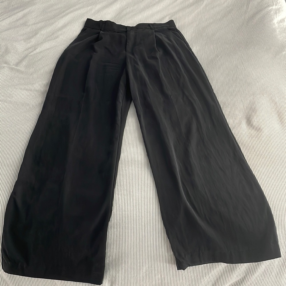Zara High-Waisted Pleated Wide Leg Pants